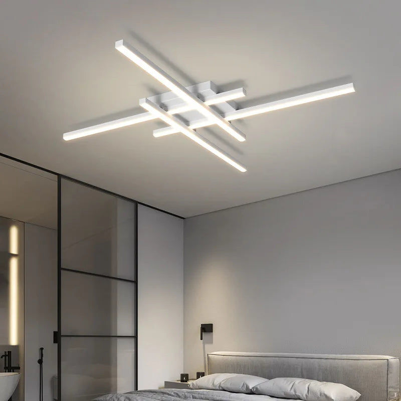 Modern LED Ceiling Light Minimalist Long Line 30/40/50cm Lamps For Bedroom Living Room Hotel Study Indoor Lighting Illumination