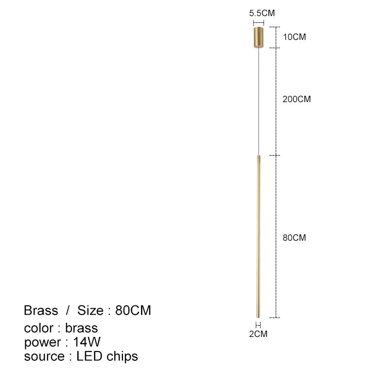 Modern Led Pendant Lights For Bedroom Reading Hanging Lamp Bedside Living Room Bar Coffee Fixtures Decor Black Long Chandelier