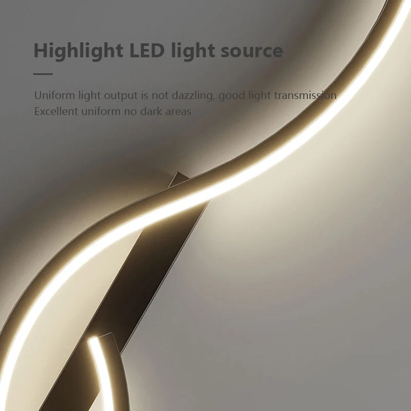 Modern LED Wall Sconce Strip Aluminum Wall Lamp 60/80/100CM For Bedroom Bedside Living Room Background Decor Lighting Fixtures