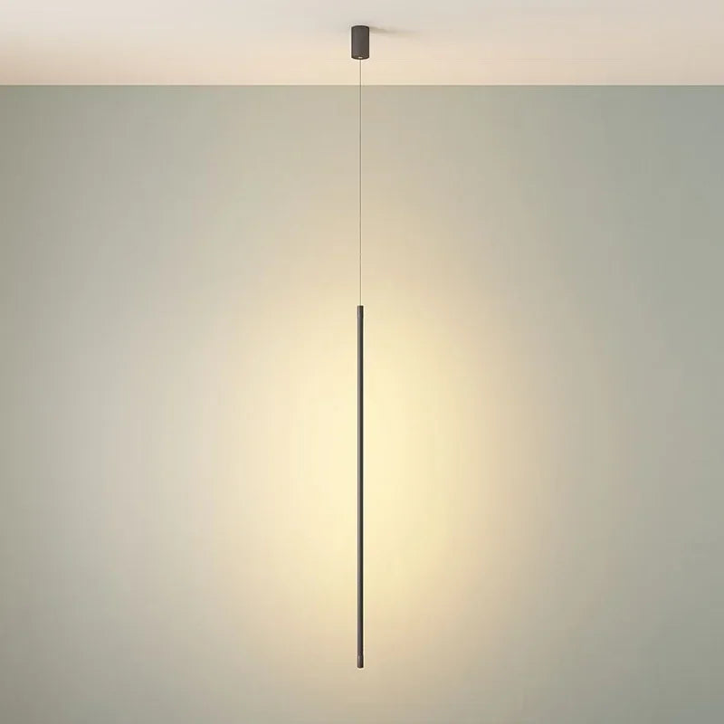 Modern Led Pendant Lights For Bedroom Reading Hanging Lamp Bedside Living Room Bar Coffee Fixtures Decor Black Long Chandelier