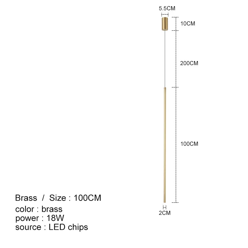 Modern Led Pendant Lights For Bedroom Reading Hanging Lamp Bedside Living Room Bar Coffee Fixtures Decor Black Long Chandelier
